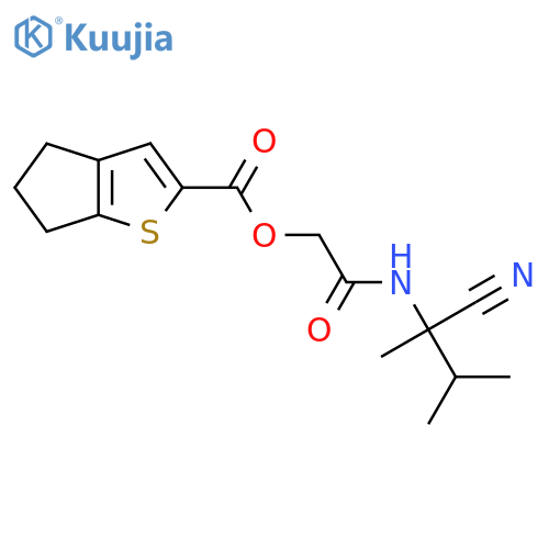 [(1-cyano-1,2-dimethylpropyl)carbamoyl]methyl 4H,5H,6H-cyclopenta[b]thiophene-2-carboxylate structure