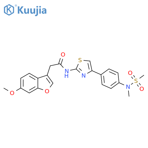 3-Benzofuranacetamide, 6-methoxy-N-[4-[4-[methyl(methylsulfonyl)amino]phenyl]-2-thiazolyl]- structure
