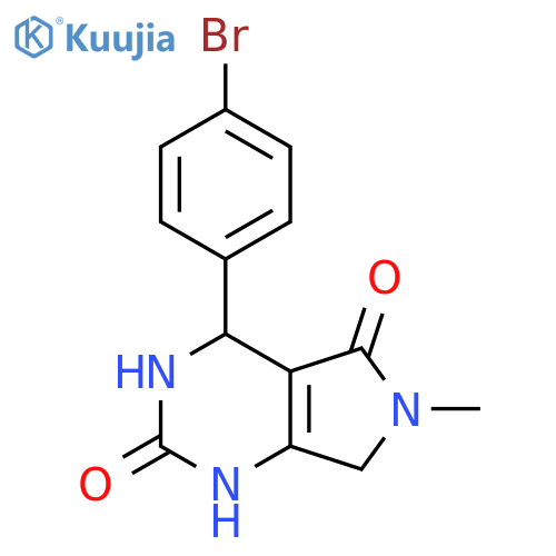 4-(4-bromophenyl)-6-methyl-1H,2H,3H,4H,5H,6H,7H-pyrrolo3,4-dpyrimidine-2,5-dione structure