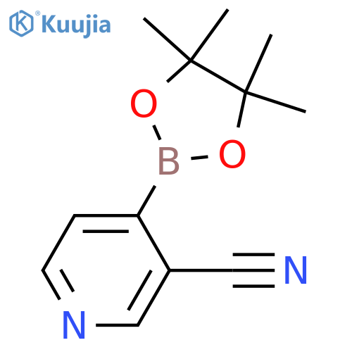 4-(4,4,5,5-tetramethyl-1,3,2-dioxaborolan-2-yl)pyridine-3-carbonitrile structure