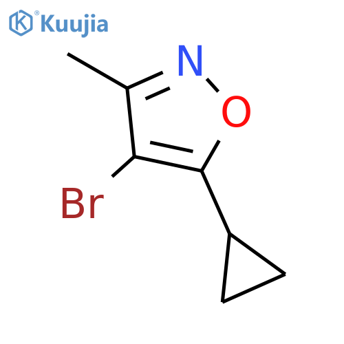 4-bromo-5-cyclopropyl-3-methyl-isoxazole structure