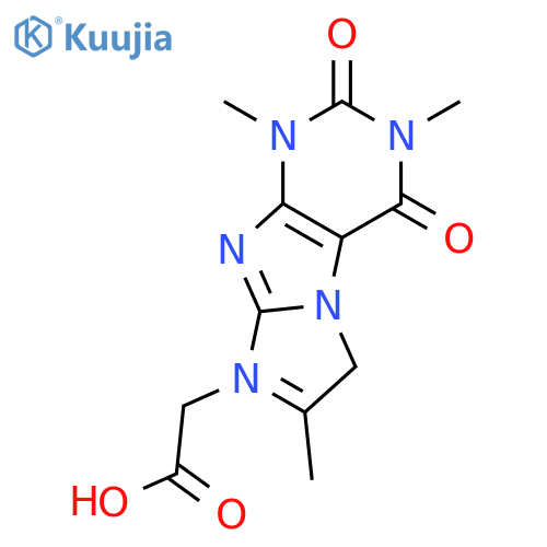 2-{1,3,7-trimethyl-2,4-dioxo-1H,2H,3H,4H,8H-imidazo1,2-gpurin-8-yl}acetic acid structure