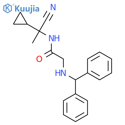 N-(1-cyano-1-cyclopropylethyl)-2-[(diphenylmethyl)amino]acetamide structure