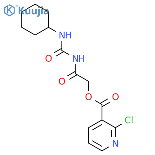 2-[(Cyclohexylcarbamoyl)amino]-2-oxoethyl 2-chloropyridine-3-carboxylate structure