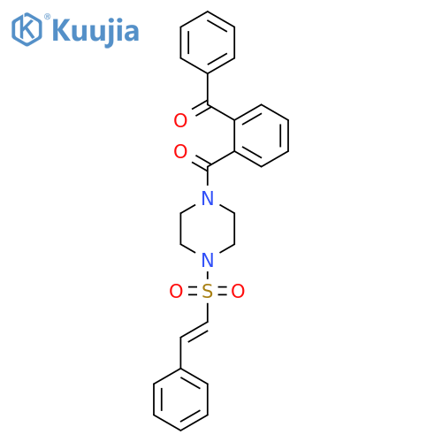 1-(2-Benzoylbenzoyl)-4-(2-phenylethenesulfonyl)piperazine structure