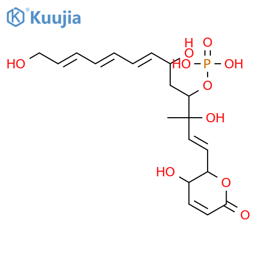 (4E,6E,8E)-3,10-dihydroxy-1-[(2E)-1-hydroxy-3-(3-hydroxy-6-oxo-3,6-dihydro-2H-pyran-2-yl)-1-methylprop-2-en-1-yl]deca-4,6,8-trien-1-yl dihydrogen phosphate structure