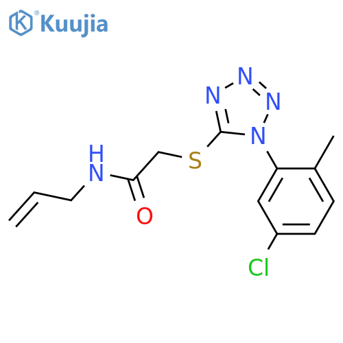 2-{1-(5-chloro-2-methylphenyl)-1H-1,2,3,4-tetrazol-5-ylsulfanyl}-N-(prop-2-en-1-yl)acetamide structure
