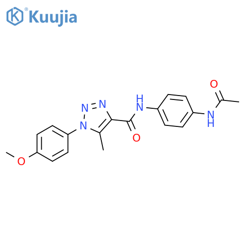 N-(4-acetamidophenyl)-1-(4-methoxyphenyl)-5-methyl-1H-1,2,3-triazole-4-carboxamide structure
