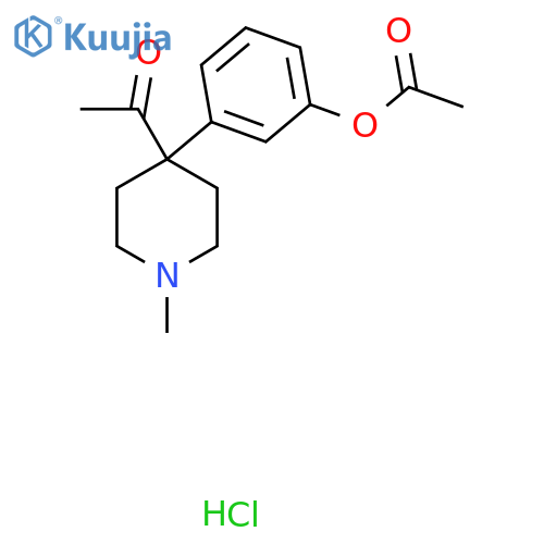 1-[4-[3-(Acetyloxy)phenyl]-1-methyl-4-piperidinyl]-ethanone, monohydrochloride structure