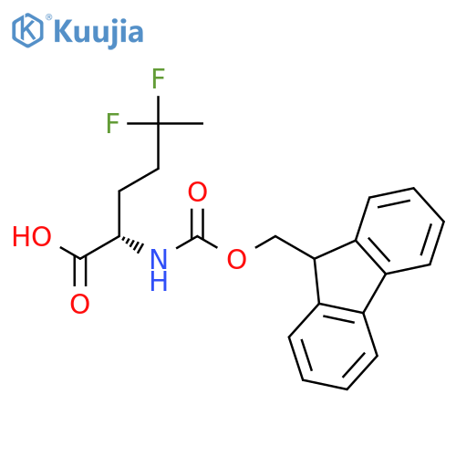 L-Norleucine, N-[(9H-fluoren-9-ylmethoxy)carbonyl]-5,5-difluoro- structure