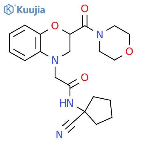 N-(1-cyanocyclopentyl)-2-[2-(morpholine-4-carbonyl)-2,3-dihydro-1,4-benzoxazin-4-yl]acetamide structure