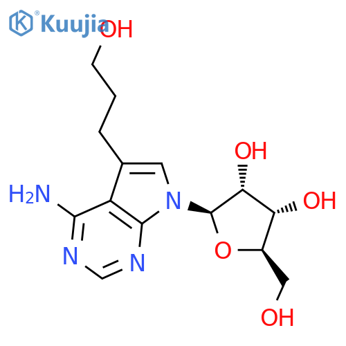 5-(3-hydroxypropyl)-7-(beta-D-ribofuranosyl)-7H-pyrrolo[2,3-d]pyrimidin-4-amine structure