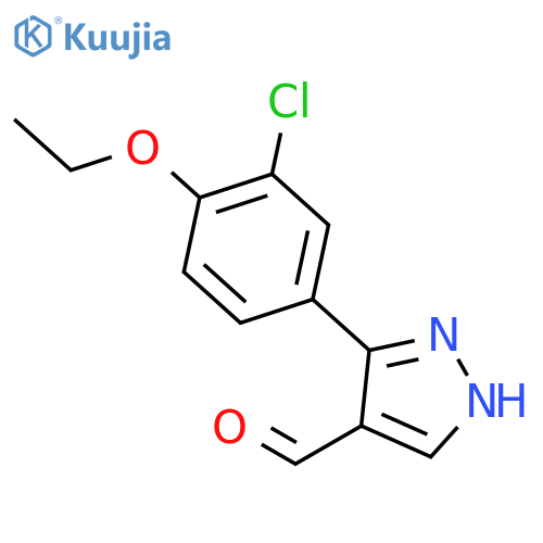 3-(3-chloro-4-ethoxyphenyl)-1H-pyrazole-4-carbaldehyde structure