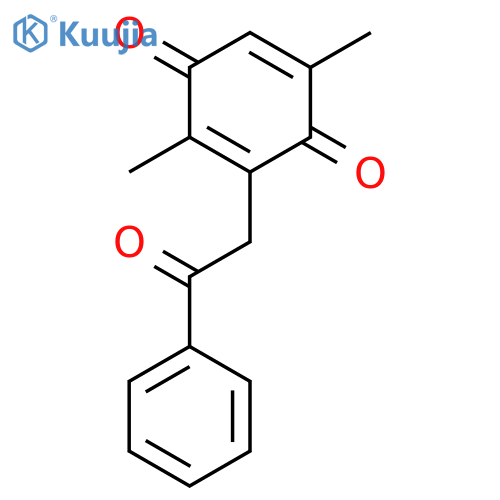 2,5-Cyclohexadiene-1,4-dione, 2,5-dimethyl-3-(2-oxo-2-phenylethyl)- structure