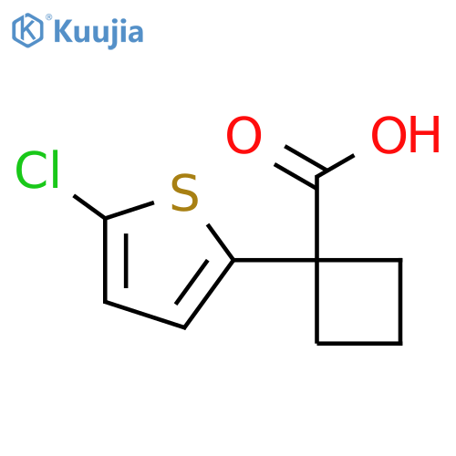 1-(5-Chlorothiophen-2-yl)cyclobutane-1-carboxylic acid structure