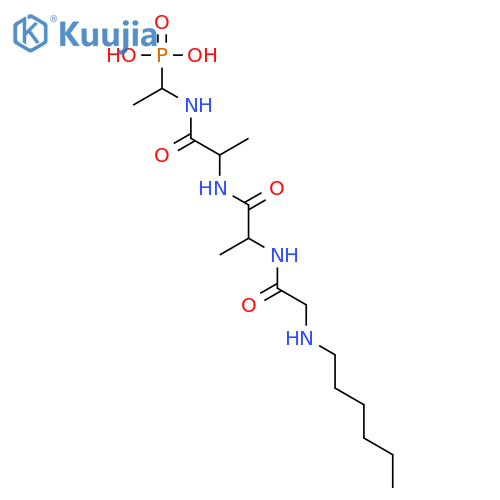 L-Alaninamide, N-hexylglycyl-L-alanyl-N-(1-phosphonoethyl)-, (S)- structure