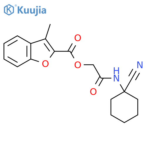 [(1-Cyanocyclohexyl)carbamoyl]methyl 3-methyl-1-benzofuran-2-carboxylate structure