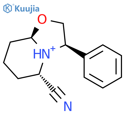 (-)-2-Cyano-6-phenyloxazolopiperidine structure
