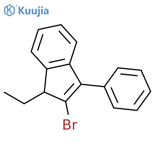 1H-Indene, 2-bromo-1-ethyl-3-phenyl- structure