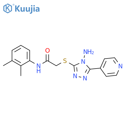 2-{4-amino-5-(pyridin-4-yl)-4H-1,2,4-triazol-3-ylsulfanyl}-N-(2,3-dimethylphenyl)acetamide structure