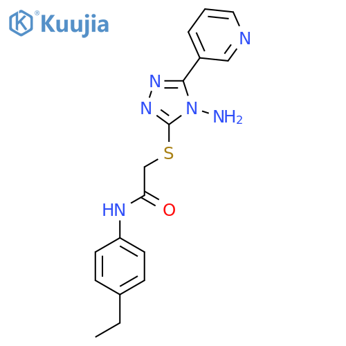 2-{4-amino-5-(pyridin-3-yl)-4H-1,2,4-triazol-3-ylsulfanyl}-N-(4-ethylphenyl)acetamide structure