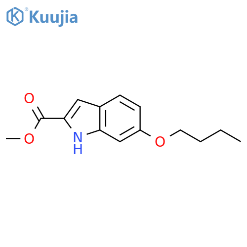 METHYL-6-BUTOXY-1H-INDOLE-2-CARBOXYLATE structure