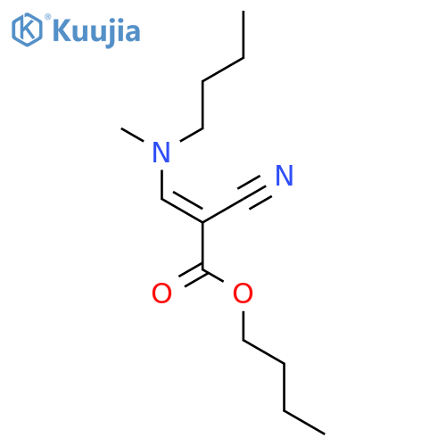 2-Propenoic acid, 3-(butylmethylamino)-2-cyano-, butyl ester structure