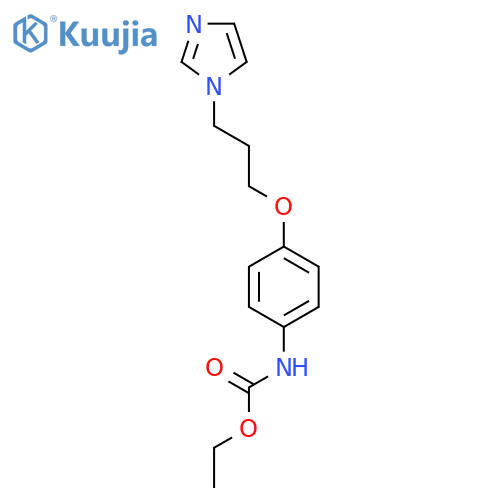 Carbamic acid, [4-[3-(1H-imidazol-1-yl)propoxy]phenyl]-, ethyl ester structure