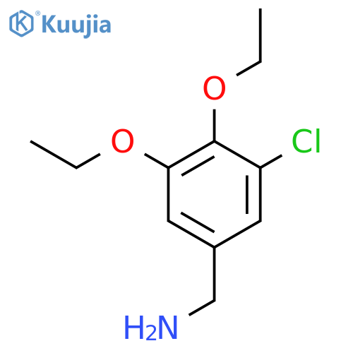 (3-Chloro-4,5-diethoxyphenyl)methanamine structure