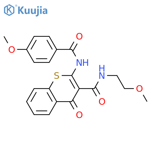 2-(4-methoxybenzamido)-N-(2-methoxyethyl)-4-oxo-4H-thiochromene-3-carboxamide structure