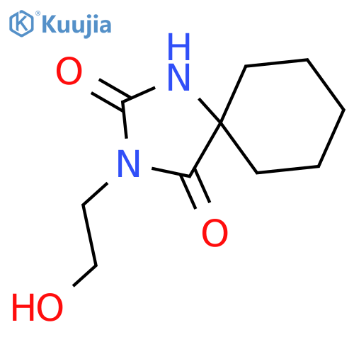 3-(2-hydroxyethyl)-1,3-diazaspiro[4.5]decane-2,4-dione structure