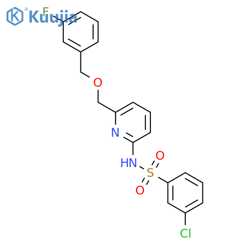 Benzenesulfonamide,3-chloro-N-[6-[[(3-fluorophenyl)methoxy]methyl]-2-pyridinyl]- structure