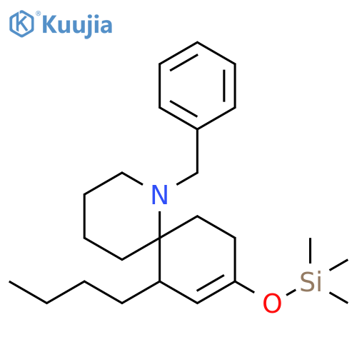 1-Azaspiro[5.5]undec-8-ene, 7-butyl-1-(phenylmethyl)-9-[(trimethylsilyl)oxy]- structure