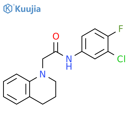 N-(3-Chloro-4-fluorophenyl)-2-(1,2,3,4-tetrahydroquinolin-1-yl)acetamide structure