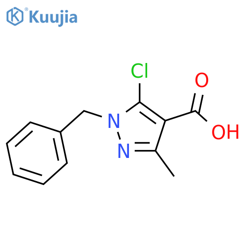 1-Benzyl-5-chloro-3-methyl-1H-pyrazole-4-carboxylic acid structure