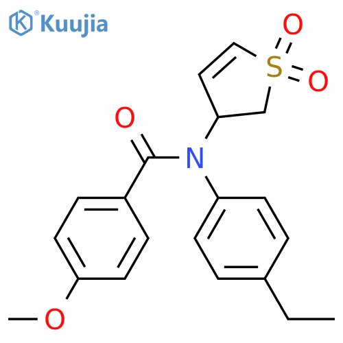 N-(1,1-dioxo-2,3-dihydro-1lambda6-thiophen-3-yl)-N-(4-ethylphenyl)-4-methoxybenzamide structure