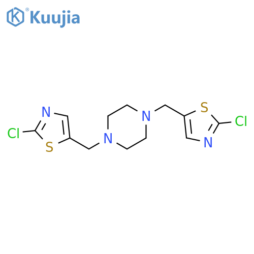 Piperazine, 1,4-bis[(2-chloro-5-thiazolyl)methyl]- structure