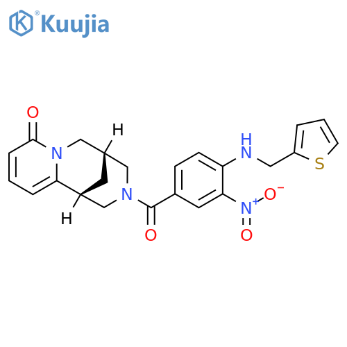 1,5-Methano-8H-pyrido[1,2-a][1,5]diazocin-8-one,1,2,3,4,5,6-hexahydro-3-[3-nitro-4-[(2-thienylmethyl)amino]benzoyl]-,(1R,5S)- structure