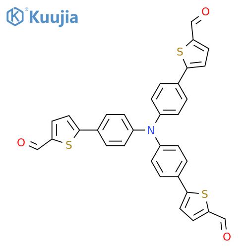 Tris[4-(5-formylthiophene-2-yl)phenyl]amine structure