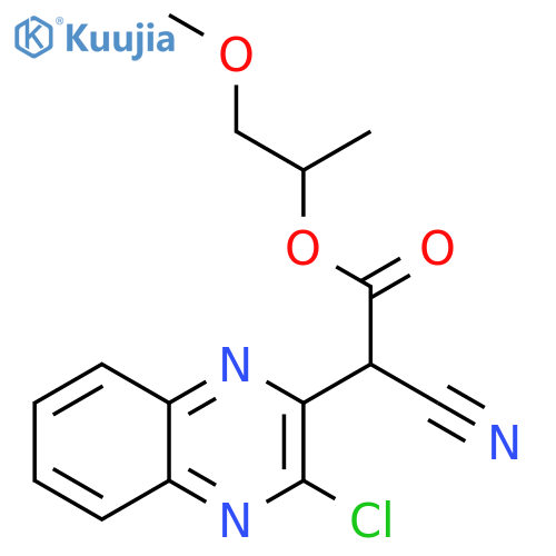 1-methoxypropan-2-yl (3-chloroquinoxalin-2-yl)(cyano)acetate structure