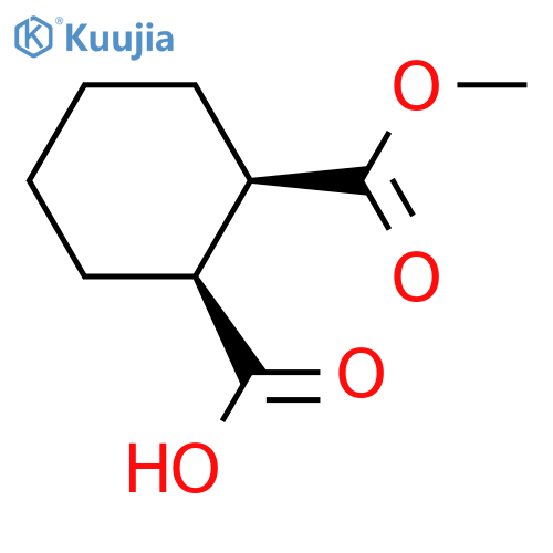 (1S,2R)-2-methoxycarbonylcyclohexanecarboxylic acid structure