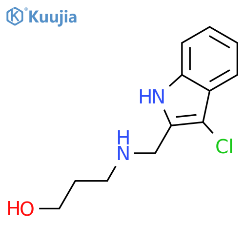 3-[(3-Chloro-1H-indol-2-ylmethyl)-amino]-propan-1-ol structure