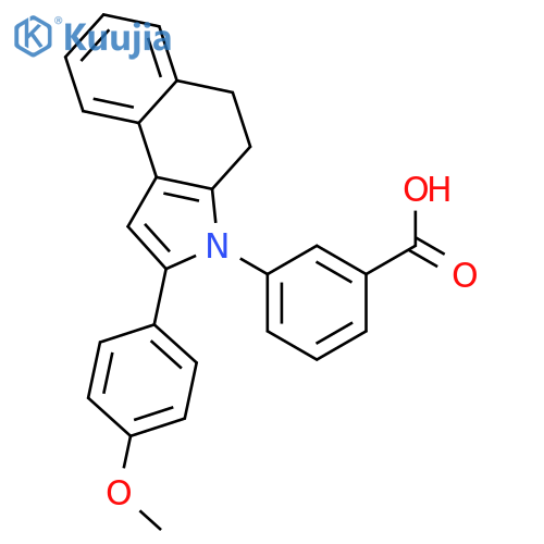 Benzoic acid, 3-[4,5-dihydro-2-(4-methoxyphenyl)-3H-benz[e]indol-3-yl]- structure
