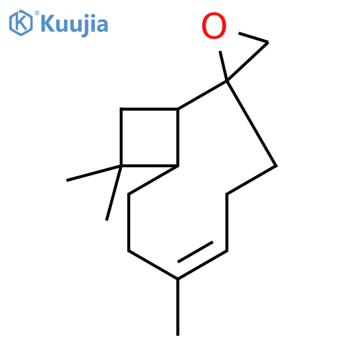 (1S,2R,5E,9R)-6,10,10-Trimethylspiro[bicyclo[7.2.0]undec-5-ene-2,2'-oxirane] structure