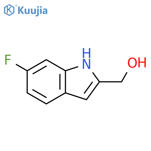 (6-fluoro-1H-indol-2-yl)methanol structure