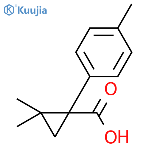 2,2-dimethyl-1-(4-methylphenyl)cyclopropanecarboxylic Acid structure