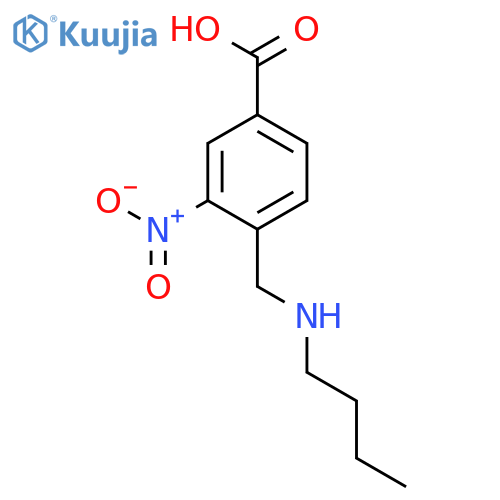 Benzoic acid, 4-[(butylamino)methyl]-3-nitro- structure