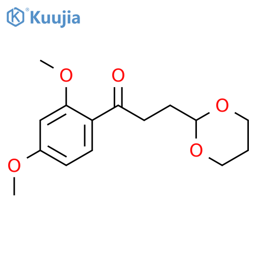 2',4'-DIMETHOXY-3-(1,3-DIOXAN-2-YL)PROPIOPHENONE structure