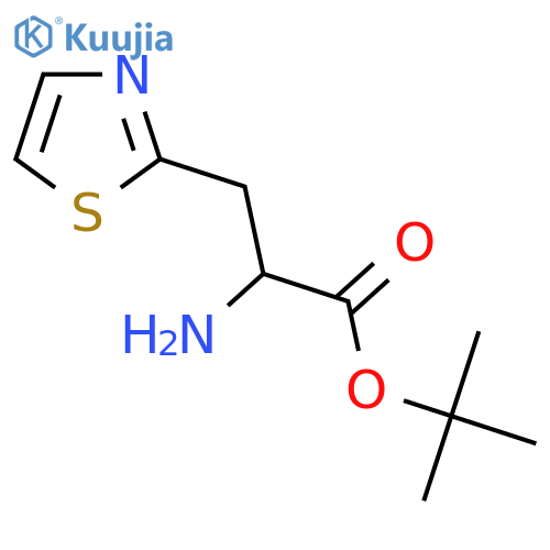 tert-butyl 2-amino-3-(1,3-thiazol-2-yl)propanoate structure