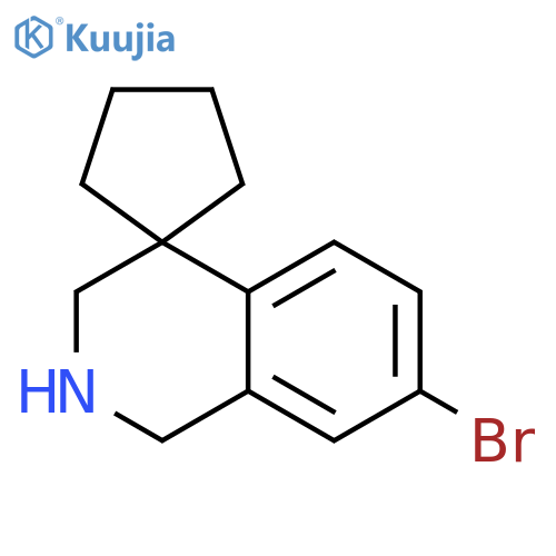 7'-Bromo-2',3'-dihydro-1'H-spiro[cyclopentane-1,4'-isoquinoline] structure
